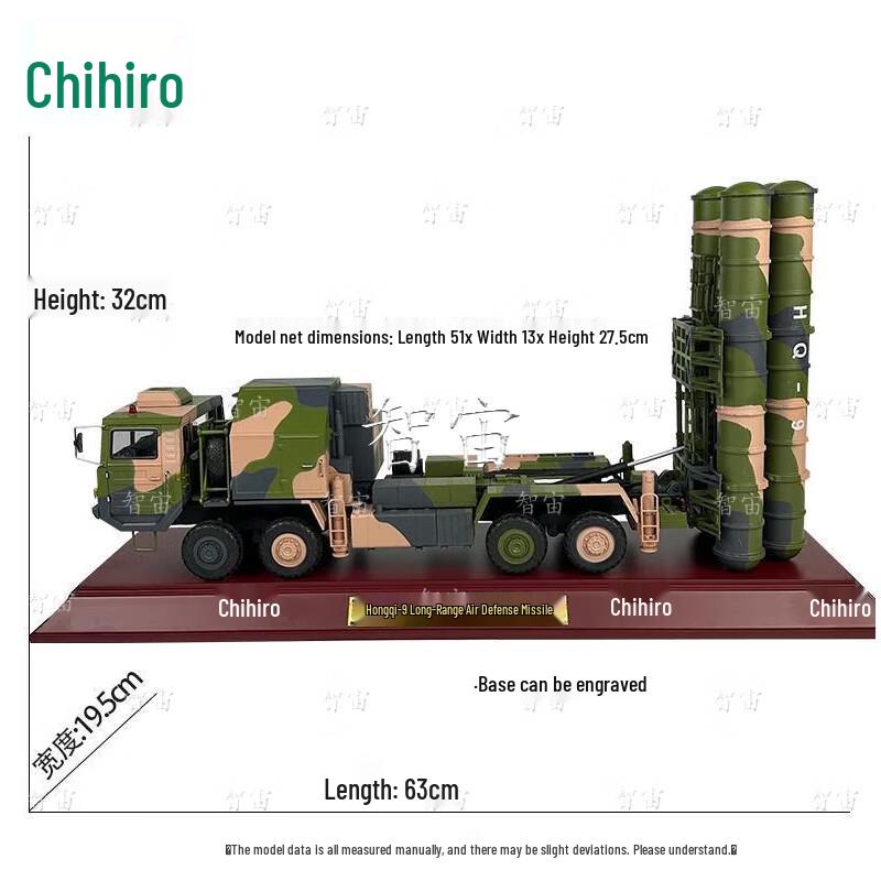 HQ-9 Air Defense Missile Vehicle Model 1:24 Scale