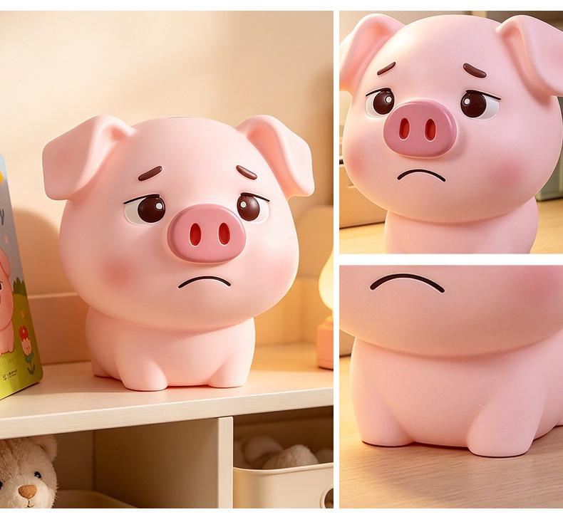 Cute Crying Piggy Bank: Creative Cartoon Pig Money Box & Home Decoration