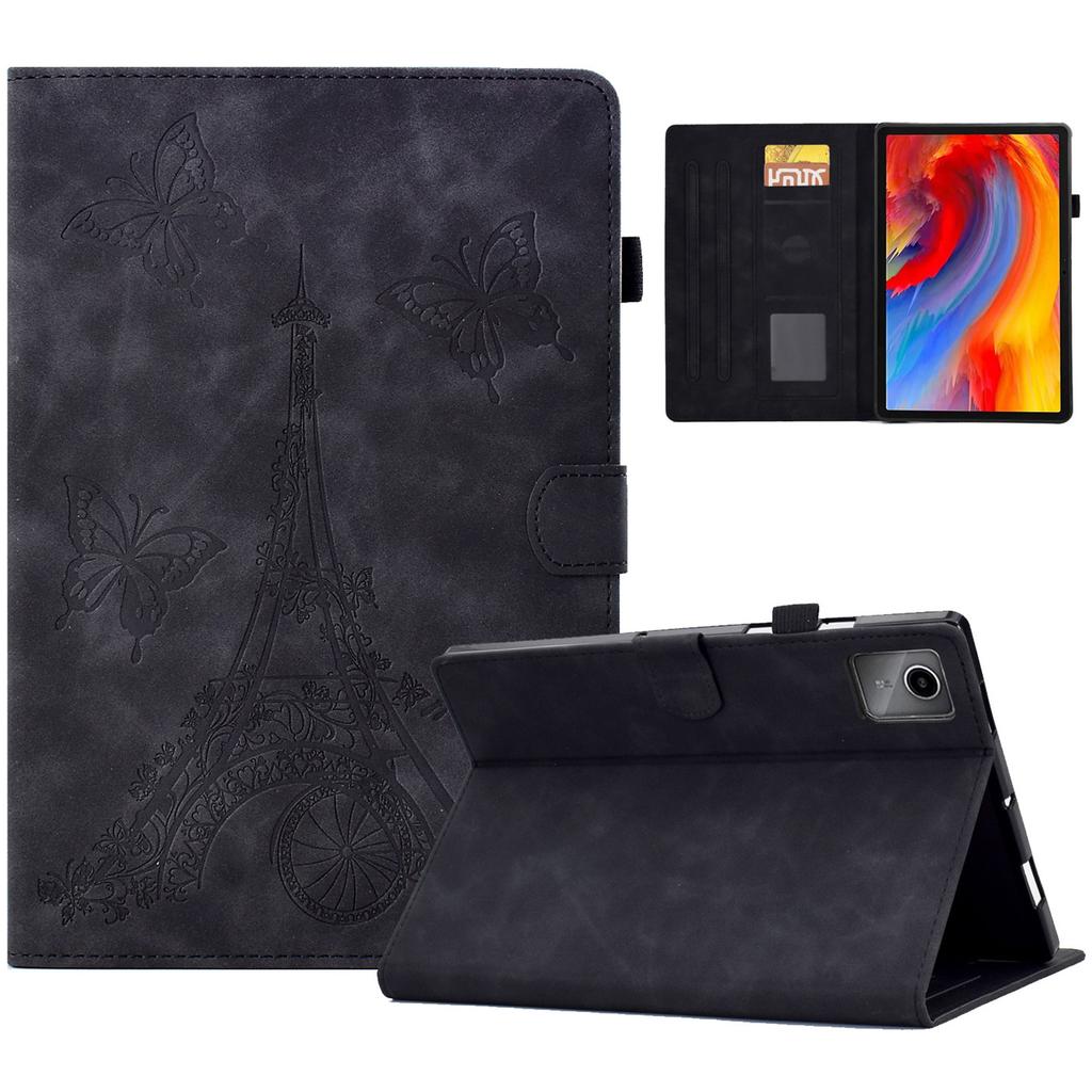For Lenovo Tab M11/Xiaoxin Pad 11 2024 Case Microfiber Leather Iron Tower Pattern Tablet Cover