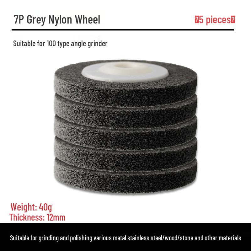 Nylon Fiber Polishing Wheel for Angle Grinder - Metal Grinding, Rust Removal, Stainless Steel and Wire Drawing Disc