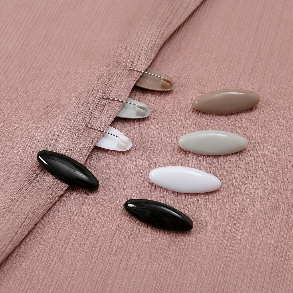 Muslim Hijab Pins For Scarf Color Black and White Safety Pins Clips Ladies Dressing Accessories Brooches For Women Scarf Pins