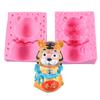 Cute Tiger Shaped Cupcake Silicone Mould Biscuit Fondant Molds Cake Decoration Making Sugar Craft Soap Moulds for Baking