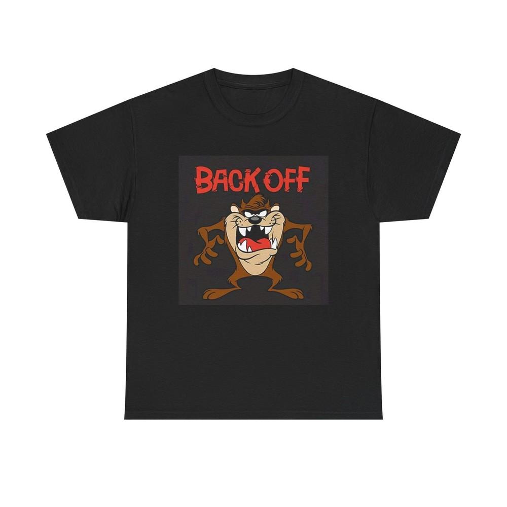 

Tazmanian Devil Shirt Retro Back Off Logo Vintage Unisex Heavy Cotton Tee Unisex T-Shirt M