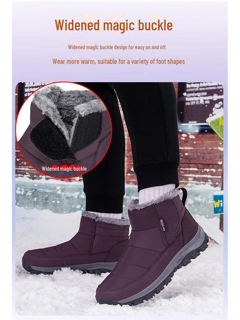 2024 Winter Anti-Rutsch Schneestiefel für ältere Menschen - Herren- & Damen-Leichtgewichtige, Weichsohlige, Plus Samt Warme Baumwollschuhe