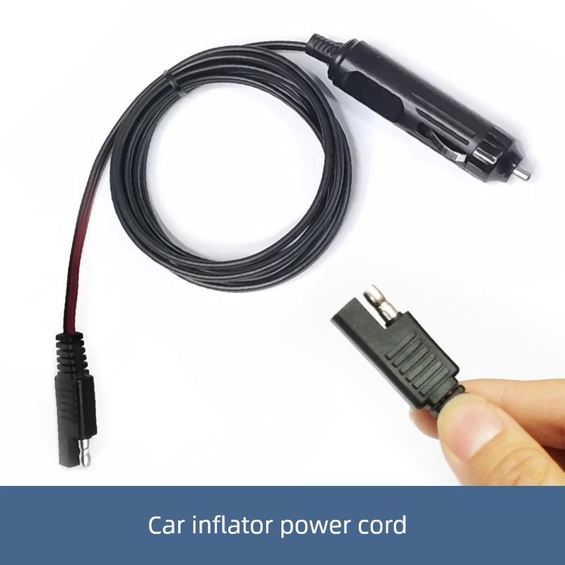 

Vehicle Air Pump Power Cord 12V Portable Car Car Air Pump Tire plus Inflator Charger Head 1m
