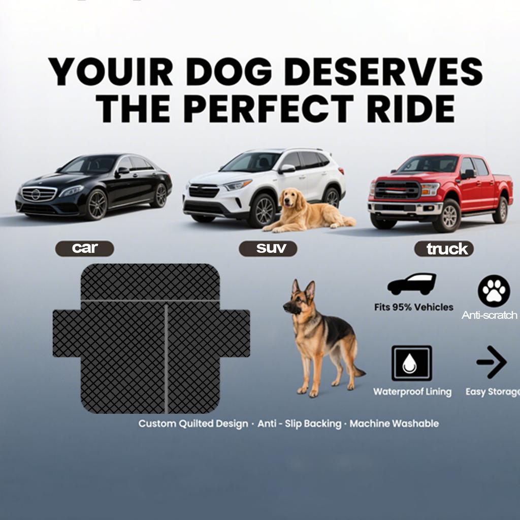 600D Oxford Fabric Waterproof Pet Dog Pads Car Rear Seat Cover Dog Mat Prevent Cats From Scratching Travel Dog Carrier Hammock