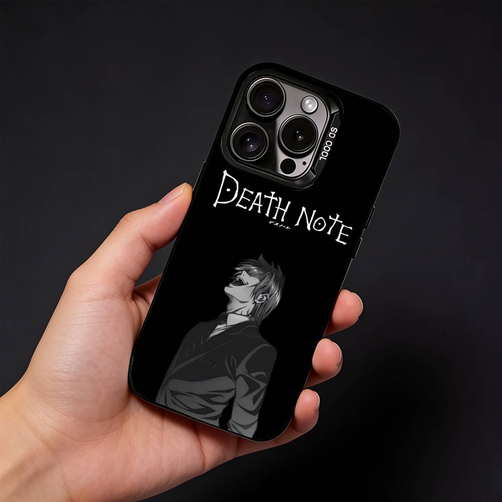 Anime D-Death Note Phone Case For iPhone17, 16,15,14,13,12 Pro Max Black Candy Matte Shockproof Cover iPhone16