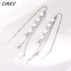 925 Sterling Silver Meteor Shower Ear Line Female Long Tassel Star Ear Chain Earrings Korean Small Fresh Wishing Jewelry