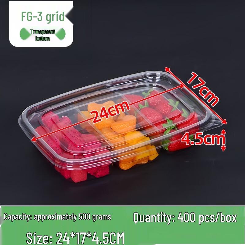 Sai Keyou Covered Divided Salad & Fruit Container