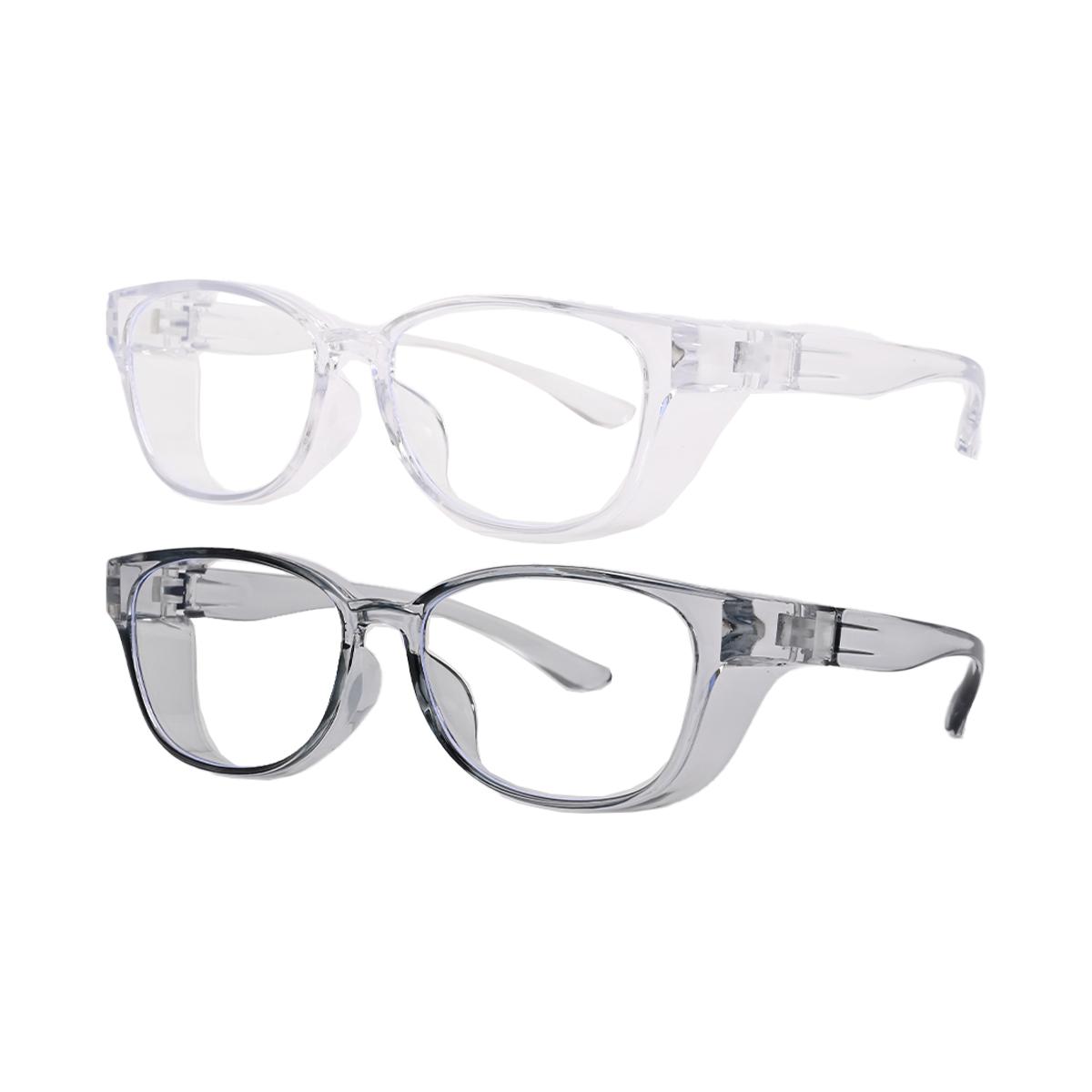 

2 шт. Защитные очки от пыльцы, квадратные, с защитой от запотевания и блокировкой синего света, с боковыми щитками для школы и повседневной жизни