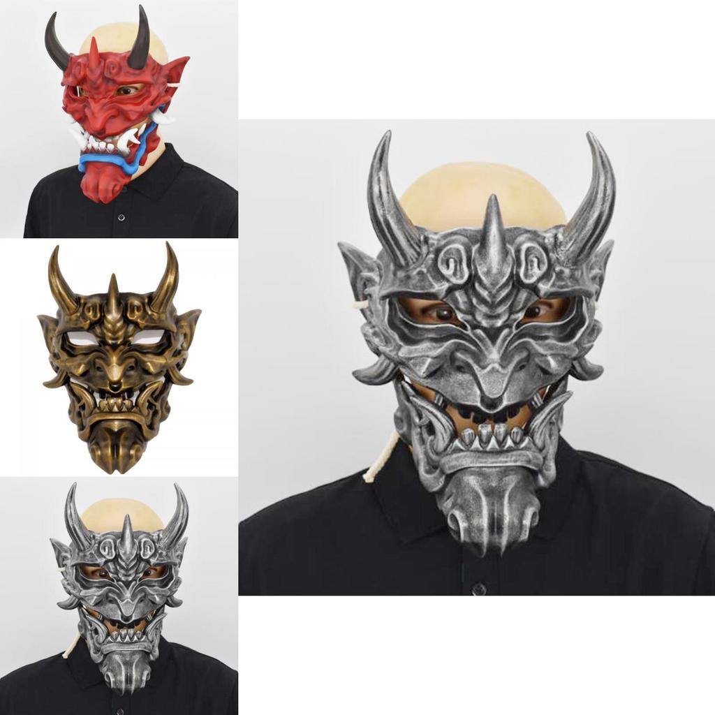 Fangs Ghost Face Mask Horror Prop Resin Decoration For Halloween Party Use