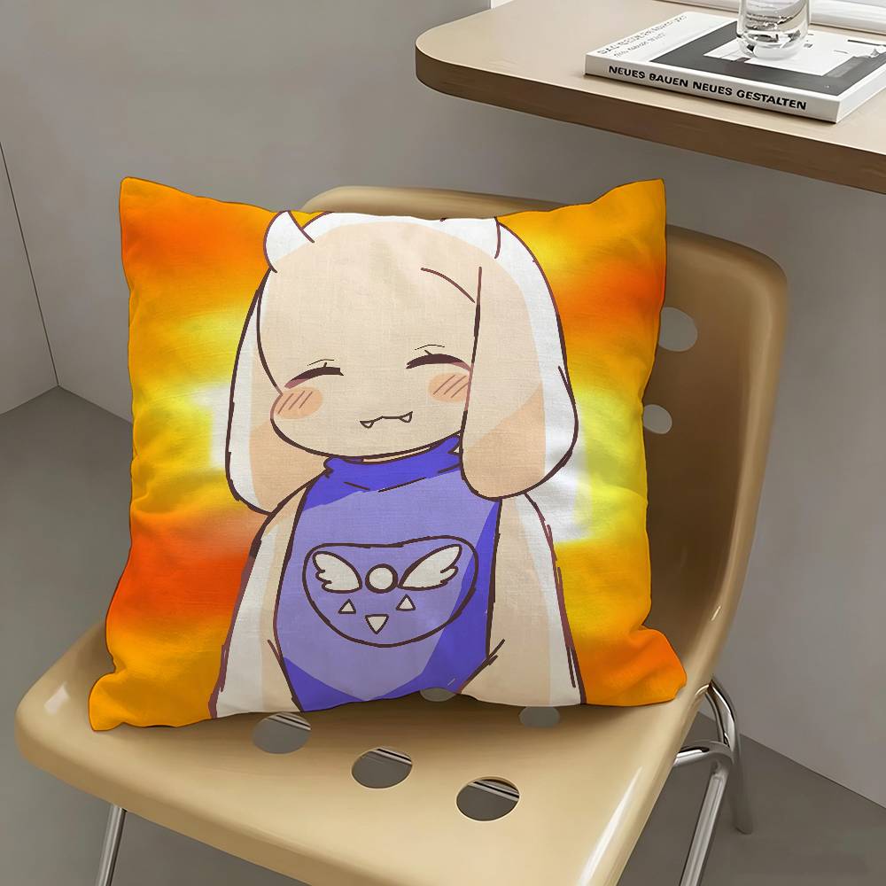 1pc T-oriel U-NDERTALE Game Pillow Case Fashion Square Pillowcase Bedroom Sofa Room Ins Decoration Leisure