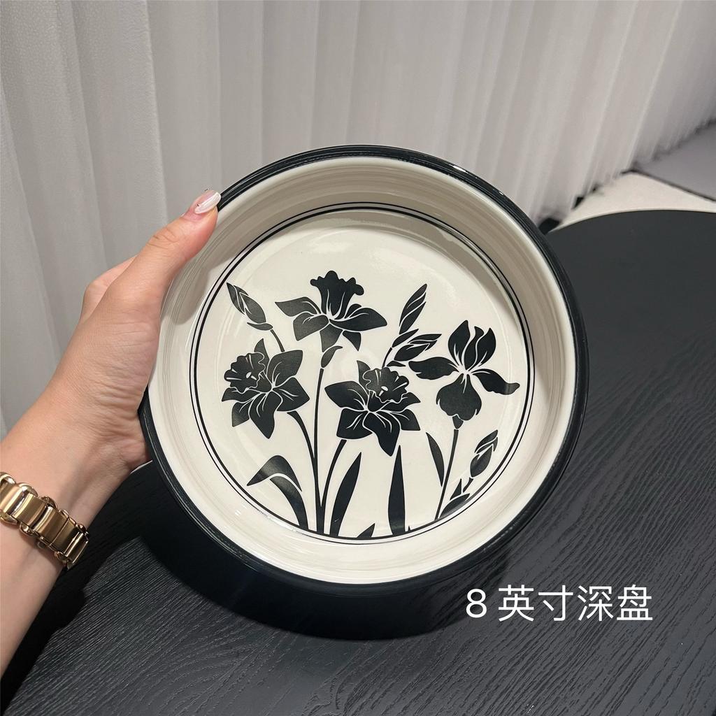 Wind Reis Schüssel Blume Geschirr Haushalt Keramik Gemüse Teller Suppen Nudel Schüssel Für Eine Person Kreatives Geschirr Set