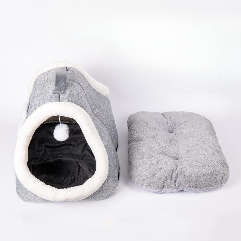 The Cat House Is Warm In Winter and Is Removable and Washable. The Cat House Is An Arched Pet House and The Dog House Is Suitable for All Seasons.