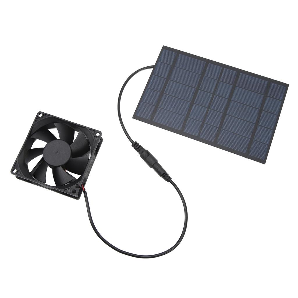 Solar Panel Fan Reduce Temperature Humidity IPX7 Waterproof Solar Powered Fan for Chicken Coop Greenhouses Pet House