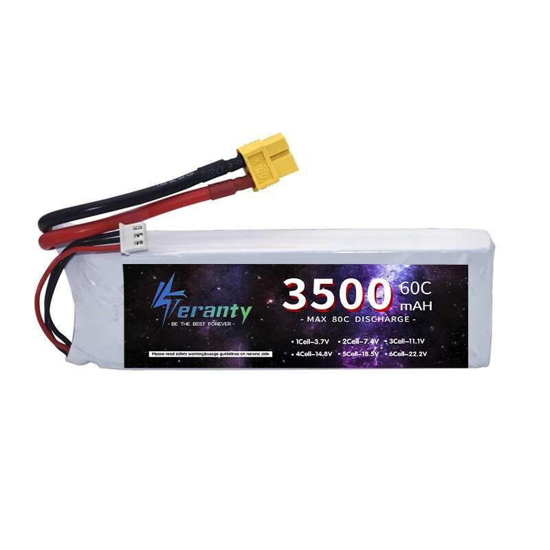TERANTY 3500MAH 60C 7.4V 11.1V 14.8V 22.2V Lipo Battery 2S 3S 4S 6S For RC Car Quadcopter Drone Airplane Helicopter 2PCS