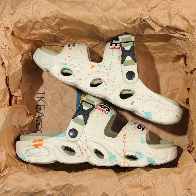 Pánské ležérní pantofle léto nové měkká podrážka protiskluzové plážové boty prodyšné sandály dvojího použití klasické sportovní pantofle pro mládež