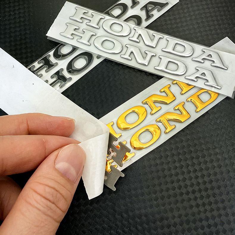 XMZSA1 For Honda Sticker 3D Soft Glue Letter Label Motorcycle Decoration Fuel Tank Body Tail Wing Side Pcx160 Nss350 Pcx125 Cbr650r