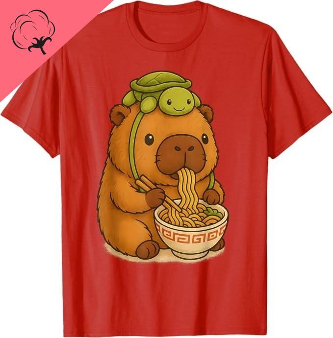 I Love Capybaras mens Casual Short Sleeved Round Neck Tshirt for Spring and Summer Clothing Top Y2k Clothes 100 Cotton Goth