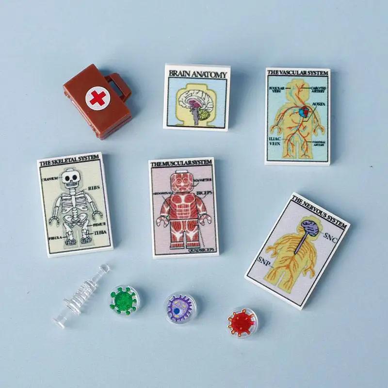 Bausteine Bedruckte Steine Meeresfrüchte Gemüse Eis Expresspaket Computersteuerung Weihnachts- Halloween-Geschenke MOC