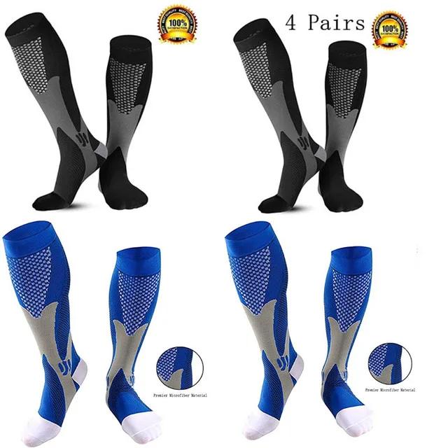 2/3/4 Pairs Running Men Compression Socks Fit Varicose Veins Football Soccer Stockings 30 Mmhg Atheletic Men Women Sports Socks