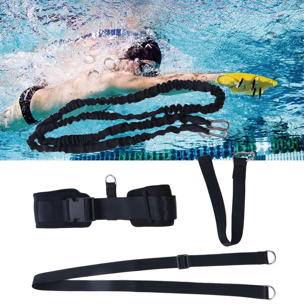 Resistance Bands Swimming Training Belt Stationary Swimming Pool Swim Trainer  Water Sports