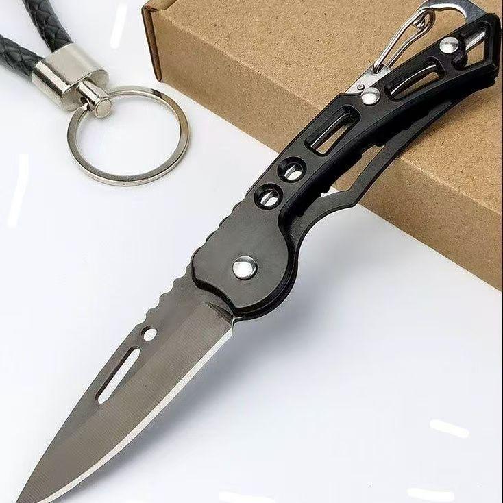 Upgraded Stainless Steel Mini Folding Pocket Knife - Portable Keychain Fruit Blade