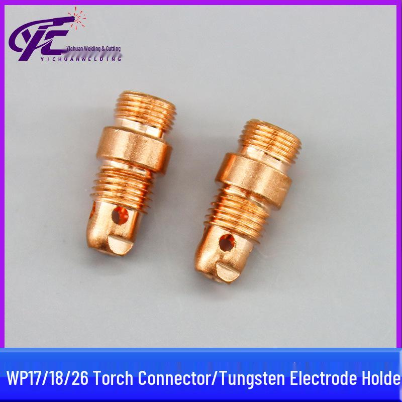 Argon Arc Welding Gun with WP17/18/26 Red Copper Tungsten Electrode Holder - High Conductivity & Heat Resistance Welding Collet Accessories