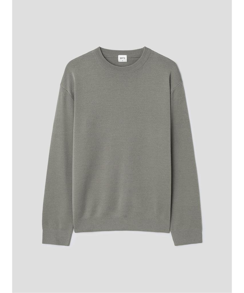 SHIFT.G Basic Crewneck Sweater Khaki