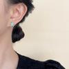 Geometric Chic Jewelry Fashion Flower Earrings Mint Green Stud Earrings  Femal Statement Jewelry