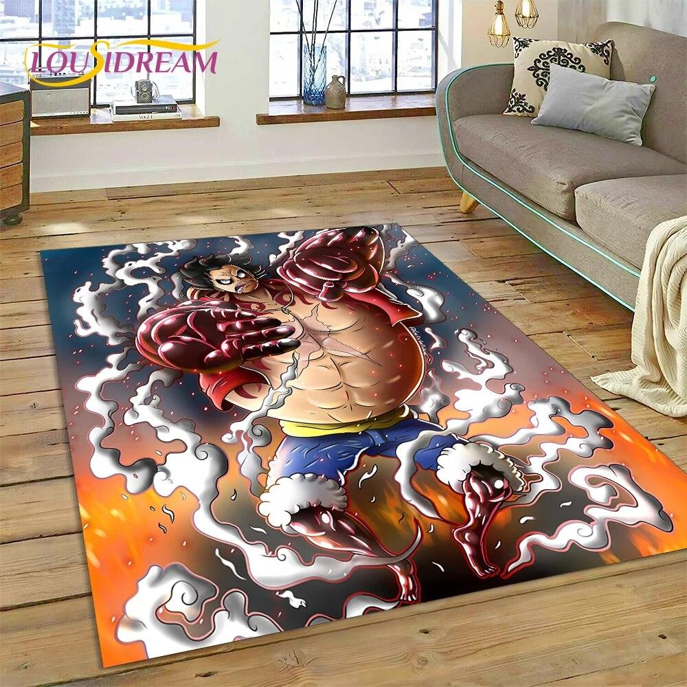 3D Cartoon HD One PIECE-E Anime Carpet Rug for Home Living Room Bedroom Sofa Doormat Decor,kids Area Rug Non-slip Floor Mat Gift