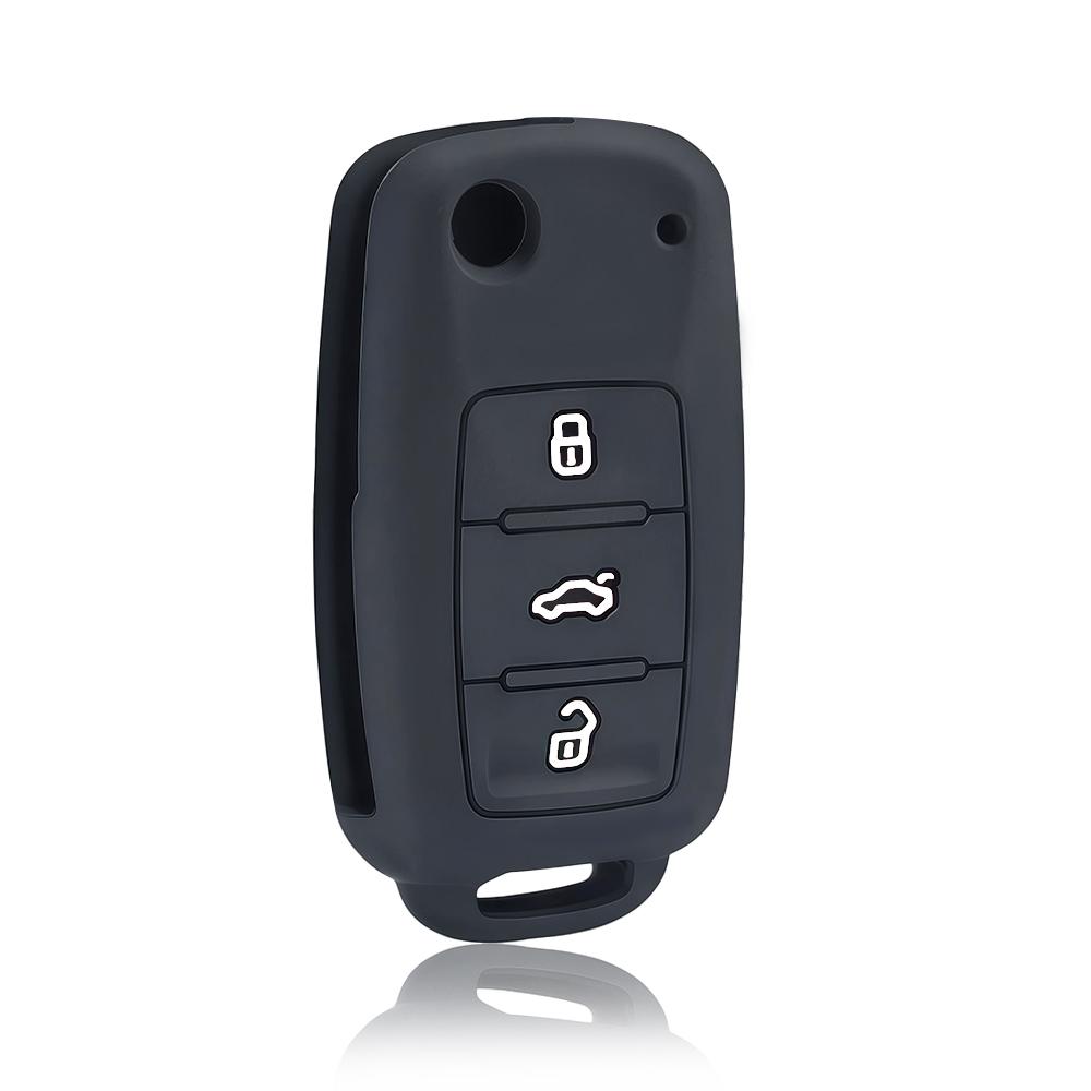 Silicone Remote Key Fob Case Cover For Seat Leon Ibiza For Vw Golf Polo Bora Beetle Tiguan For Skoda Fabia Superb