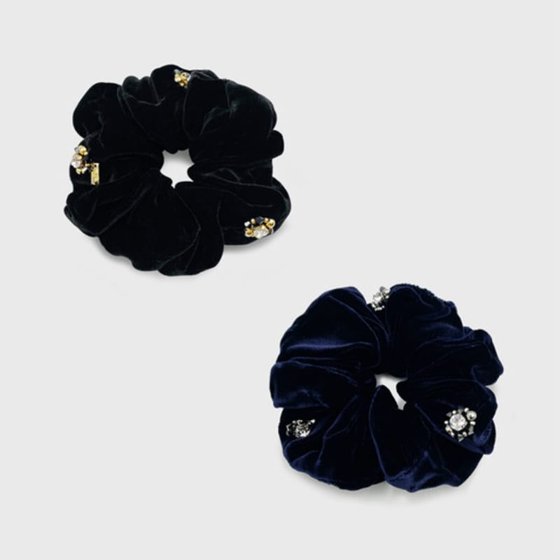 Jean Paul Clarisse Marcel Crystal Velvet Scrunchie LFPT0768