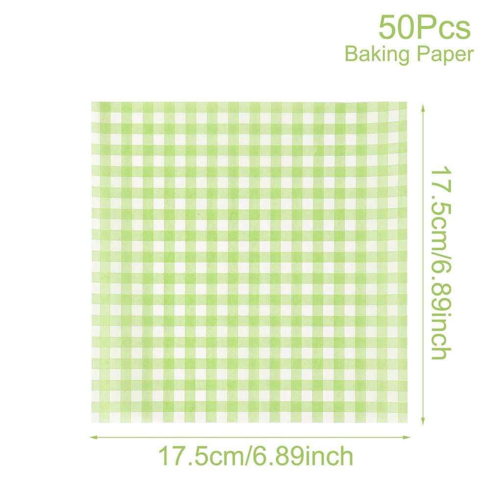 50Pcs Oilproof Wrapping Paper for Bread Sandwich Burger Fries Food-grade Wax Paper Baking Tools Kitchen Gadgets For Party Gift