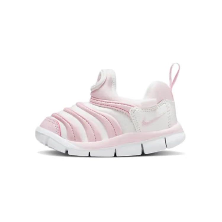 Nike Dynamo Free Comfortable Simple Durable Breathable Low-Top Walking Shoes Baby Shoes White Pink 343938-637
