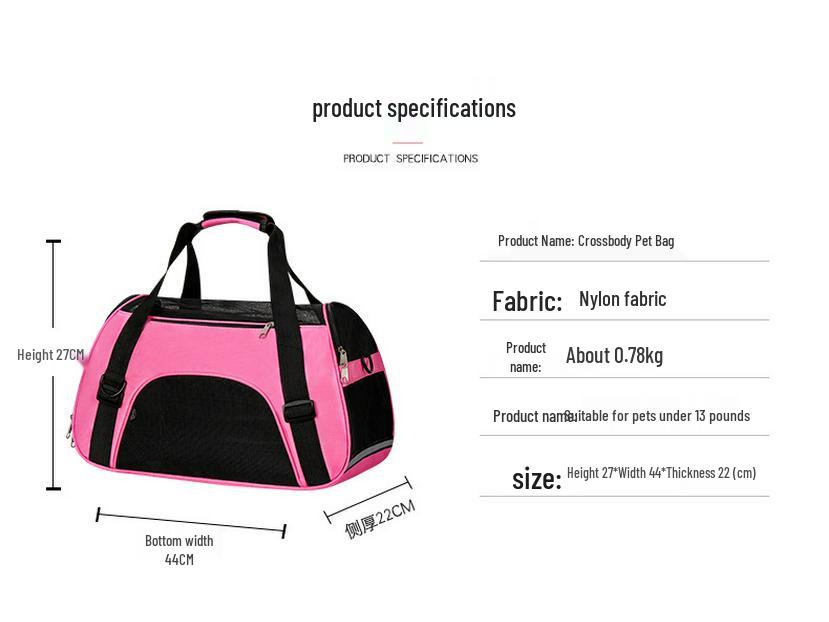 Breathable Portable Pet Travel Handbag for Cats and Dogs