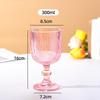 Shangqi Pink Vertical Stripe Stemmed Glass Set