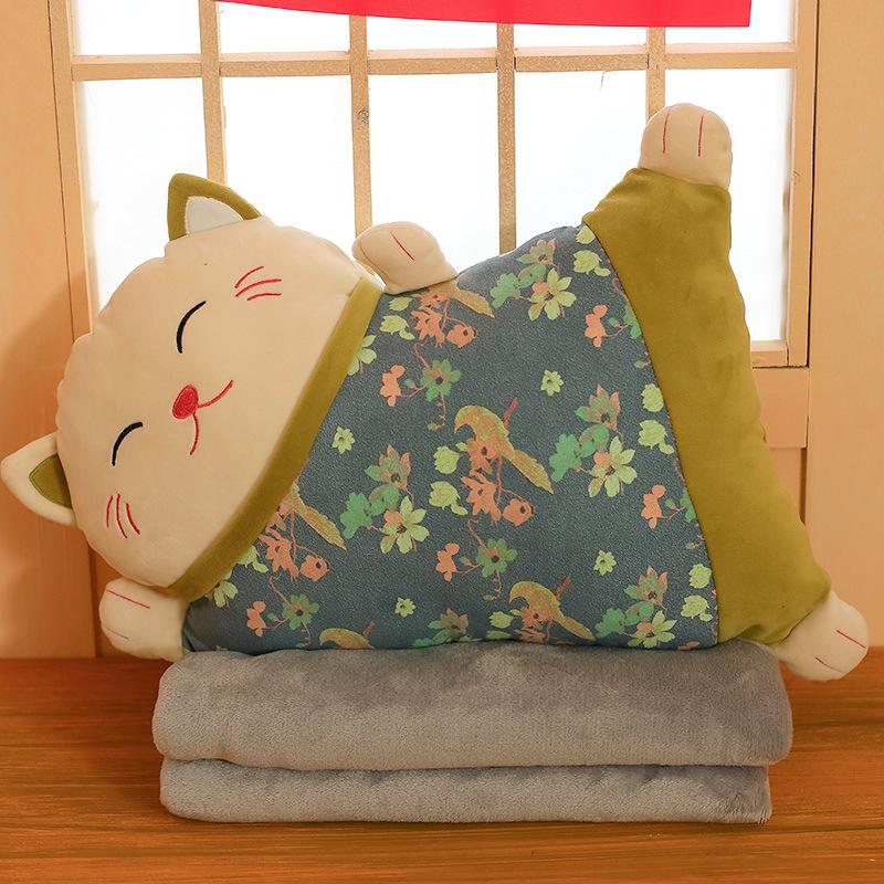

Декоративная подушка с изображением кошки Fortune, одеяло, офисная подушка двойного назначения, подушка для спины автомобиля, подарок можно разобрать и постирать, рождественский подарок, праздник