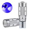 2pcs Car LED Light Bulb T10 5730 5630 10SMD Super Bright for Reading License Plate Lamp Blue
