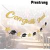 Gold Congrats Grad Banner Glitter Graduation Banner for Graduation Decorations Class of 2026 Party Supplies