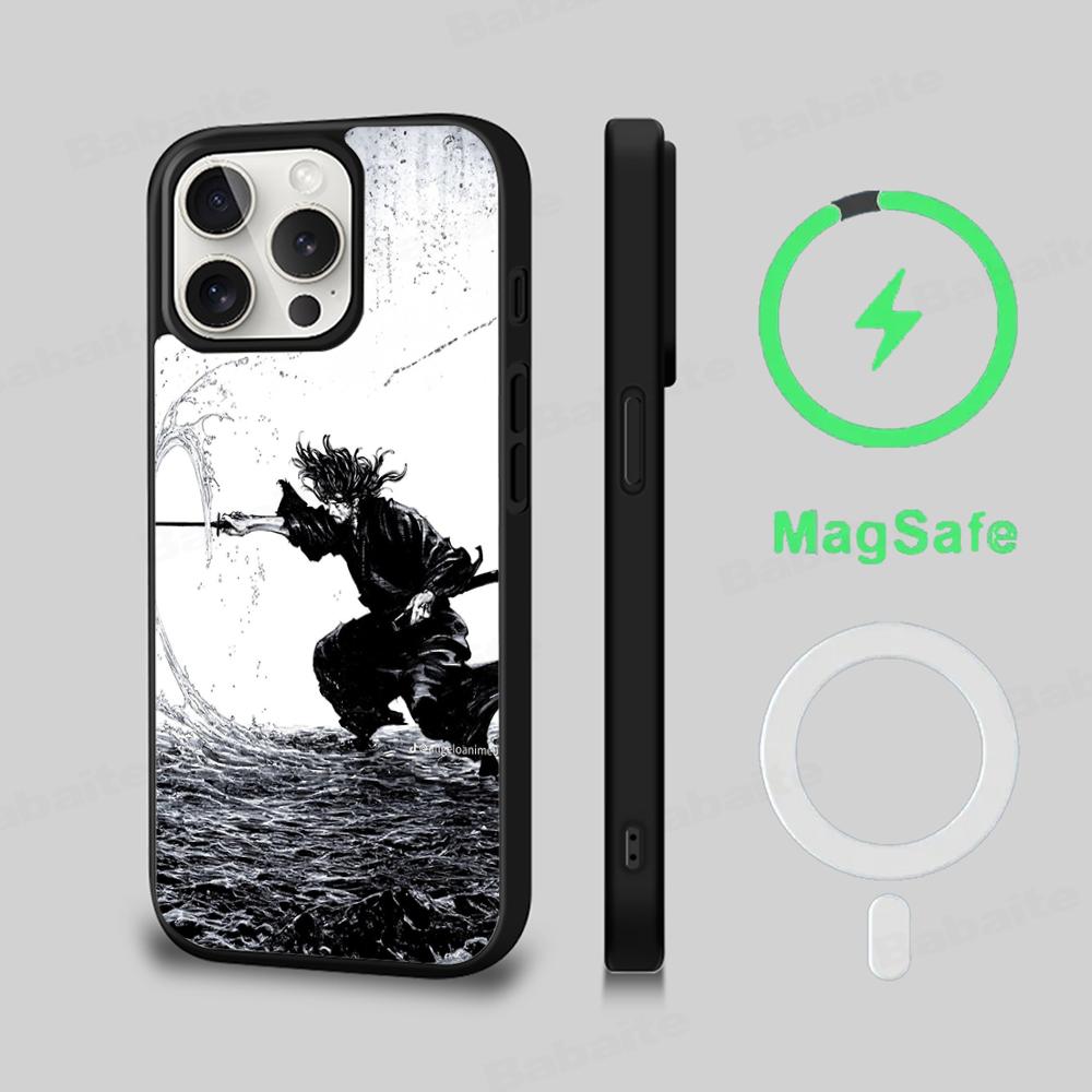 Japanese Vagabond Phone Case Magnetic Case For IPhone 16 14 13 12 11 15 Pro Max Plus For Magsafe Wireless Charge Cover