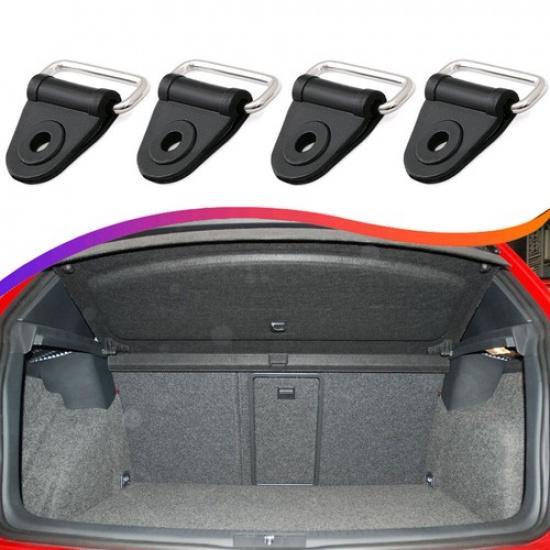 4x Car Trunk Boot Floor Cargo Net Tie Down Hook Ring Loop Hanging Holder Fixings