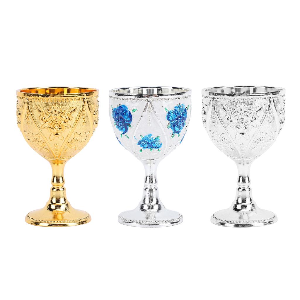 30ml metalowy kieliszek do wina rzeźbiona róża tłoczony kielich ozdoba do domu bar podróż wesele impreza dekoracja
