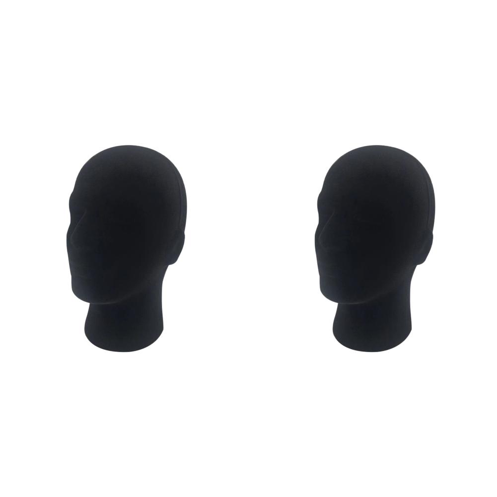 1/2pcs Practical Flocking Foam Head Model Wigs Hat Glasses Display Stand Holder Rack Male Mannequin Head Model Photograph Props