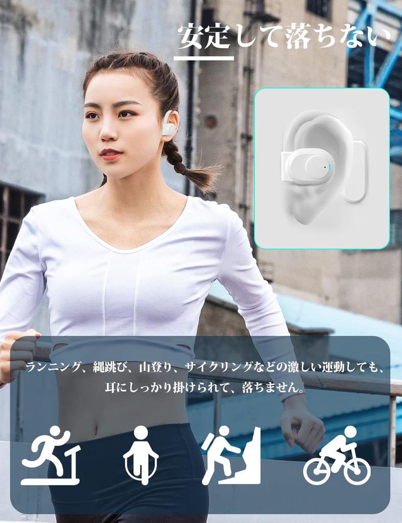 Earphones with Wireless Bluetooth Air Conduction Conduction Comfortable Call Noise Automatic Long Japanese Fast Compatible with Japanese Instruction