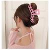 Large Acrylic Shark Clip Hairpin for Women Rose Red, Pink, Sky Blue, Milky White, Yellow Oval Wave Point Design