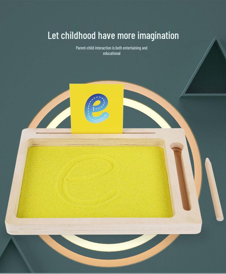 Montessori Children's Sand Drawing Tray: Educational Toy for Kindergarten Writing, Painting, and Calligraphy Skills.