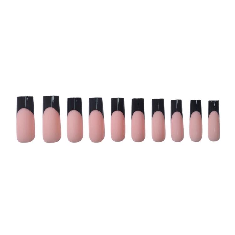 

360x/Box French Black Press On Nails Full Cover False Tips Long False Nails 1