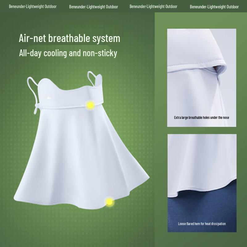 beneunder Cool-Touch Full Face Sun Protection Mask with Neck Guard
