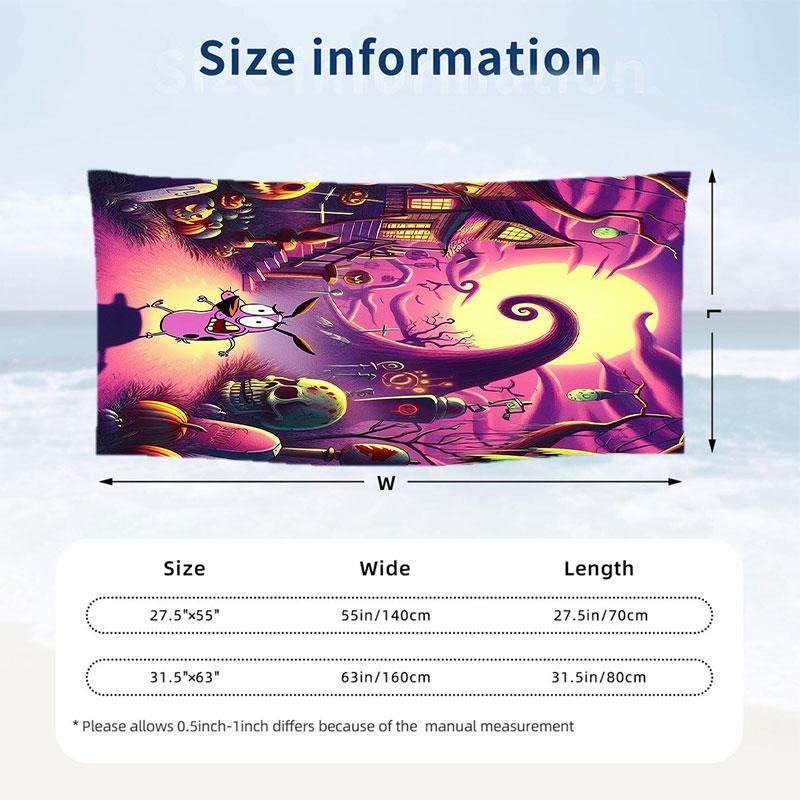 Large Beach Towel Quick Dry Absorbent Towel For Beach IndoorCourage the Cowardly Dog
